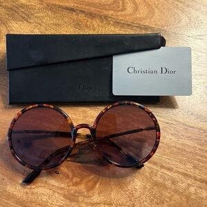 Dior Tortoiseshell Round Sunglasses - Brown Lenses